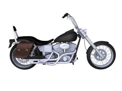 Motorcycle harley-davidson chopper 3D model