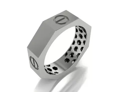Brand Ring Nail Jewelry  3D print model