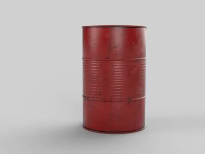 Oil barrel Low-poly 3D model