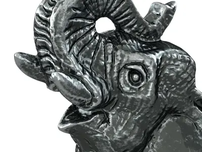 Decorative Elephant Figurine 3D model