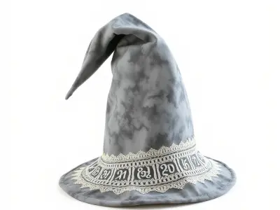 Mystic Wizards Hat with Enchanted Runes model pack Low-poly 3D model