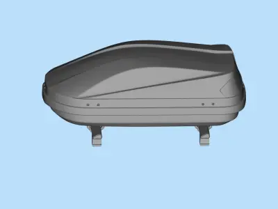 Rooftop Cargo Boxes Car roof rack with cargo box 3D print model