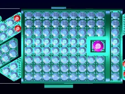 Diamond Cuban link bracelet 8 3D print model