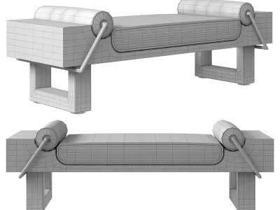 LUXURY BENCH 3D model