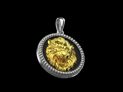 Lion Pendant N122 3D print model