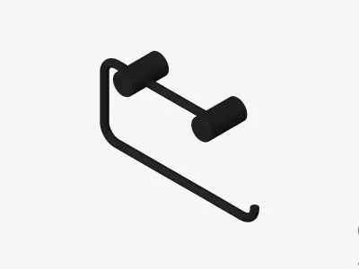 Toilet Roll Holder - Single - Luxury - Sleek Low-poly 3D model