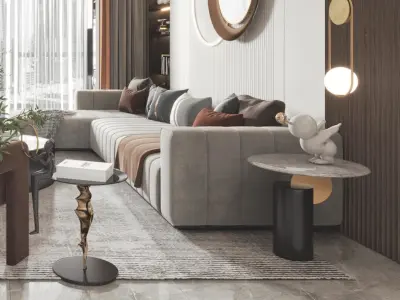 decoration Guest Modern model Home 3D model