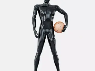 Faceless mannequin basketball 27 3D model