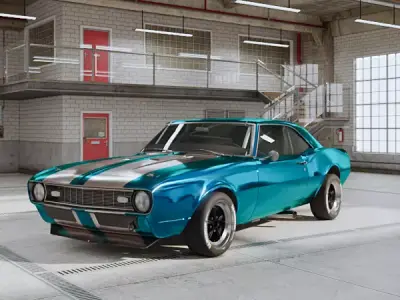 Chevrolet Camaro Z28 1968 - Car Classic Low-poly 3D model