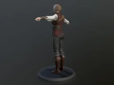 Warrior Girl for Unreal Engine 4 and Unity Gameready  Low-poly 3D model