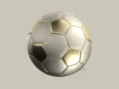 Platinum and Golden Football 3D model