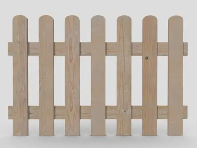 CC0 - Wood Fence Free low-poly 3D model