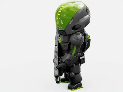  TROOPER ALIENWARE  Rigged for Unreal Engine - Unity - MIXAMO 3D model