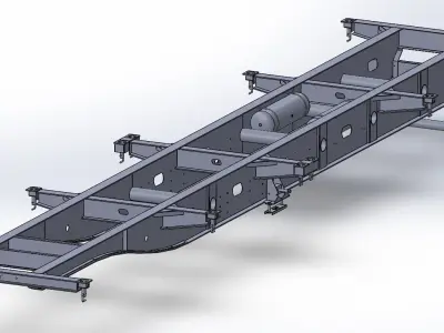 Container Carrier Trailer Body 3D model