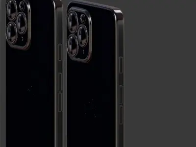 Apple iPhone 15 Pro In All Official Colors and Dimensions Low-poly 3D model