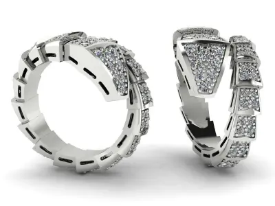 Bvlgari Snake Serpenti Ring  3D print model