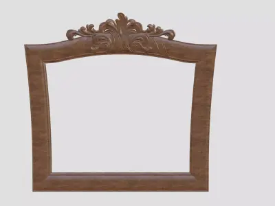 Wood Carved Frame 3D print model buy