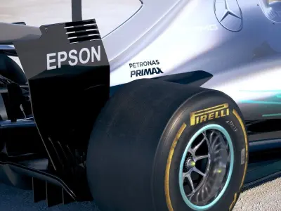 F1 Mercedes W08 2017 3D model