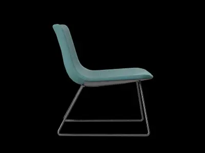 PATO LOUNGE SLEDGE-MODEL 4372 Chrome v-01 Low-poly 3D model