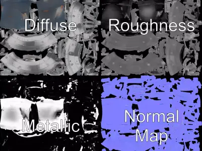 Futuristic Energy Core Model Pack Low-poly 3D model