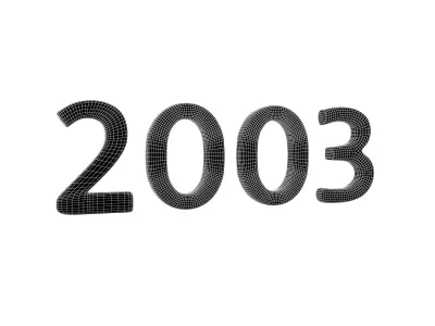 Year Number 2003 v1 001 Low-poly 3D model