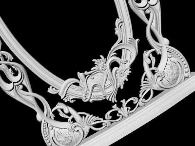 carved mirror 3D model 11
