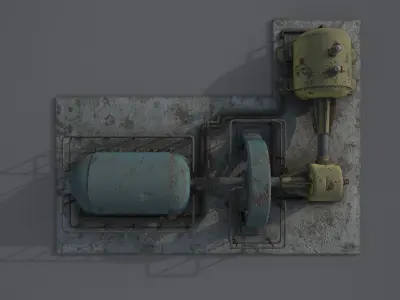 Diesel generator Low-poly 3D model