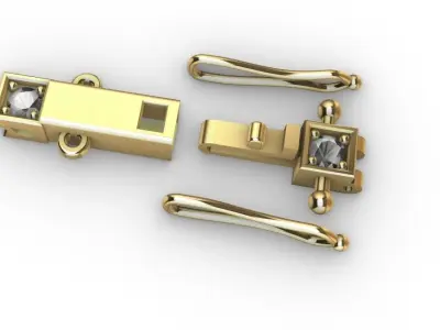 Riviera Bracelet Round 3mm Gold Silver 3D print model