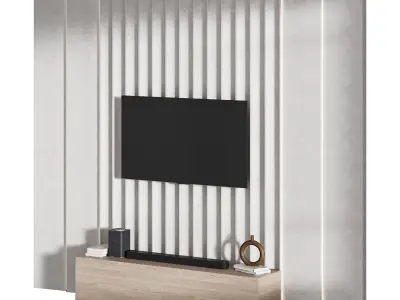  Modern TV Wall 036 3D model