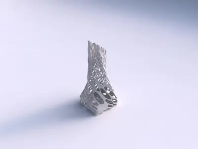 Vase twisted squeezed and bent quadratic with cracked and twi... 3D print model