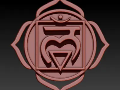 Muladhara Chakra Necklace 3D print model