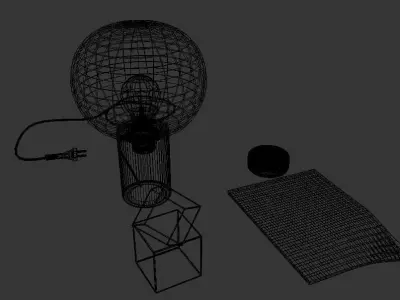 Decorative set gq magazine table lamp 3D model