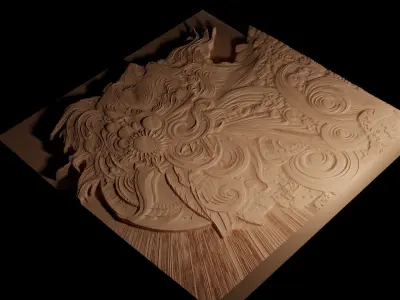 Mimir CNC 3d Print High Relief Sand Casting 3D print model