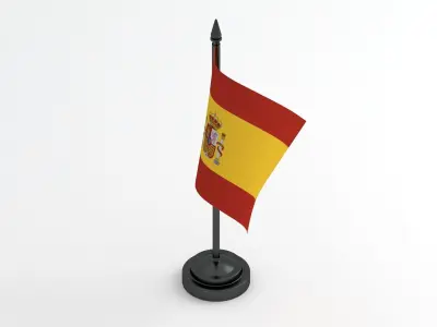Table Flag Spain 3D model
