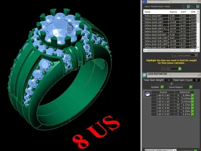 Luxury Men Rings Designs 5MR051 3D print model