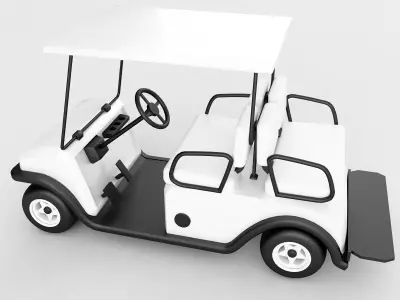 Golf Cart Vray 3D model