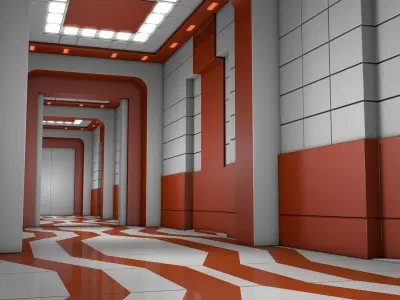 Apartment Corridor 3D model