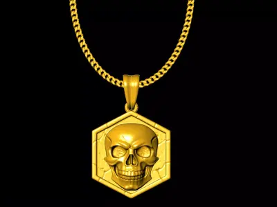 Skull pendant charms - one inch pendant 3D print model purchase