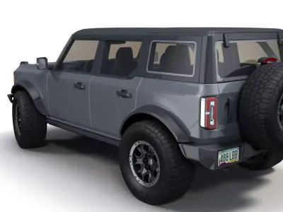 Bronco offroad vehicle Low-poly 3D model