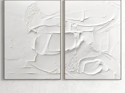 6 different Plaster Two Photo Frame  3D Model Collection