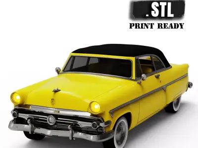 Classic american car Crestline Sunliner STL printable 3D print model