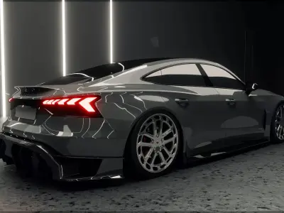 High-Detail Audi e-tron with Custom Body Kit 3D model