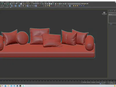 Decorative pillows Low-poly 3D model