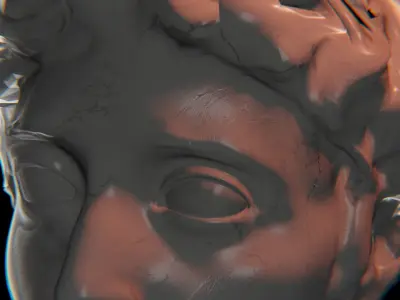 Sculpture bust statue roman ancient head 3D model