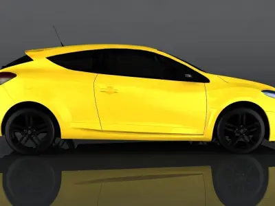 Renault Megane Coupe 2009 Low-poly 3D model