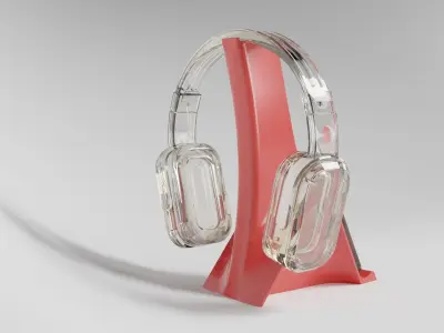 phone and headphone holder 3D print model