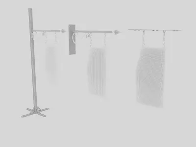 old woodden cafe sign 3D model Low-poly 3D model