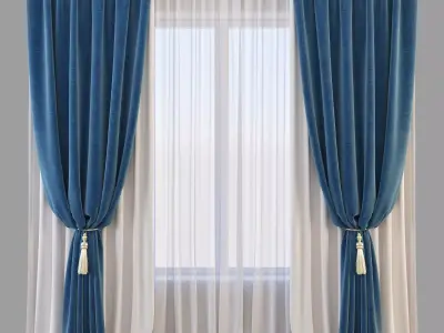 Set 70 Curtains 3D model