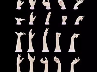 20 Different Hand - Arm  Collection Stl Pack 3D Printing 3D print model