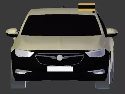 2019 Opel Insignia Taxi Low-poly 3D model